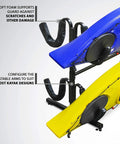 Heavy Duty Freestanding Kayak Rack For Four Kayaks And Boards No Wall Mount Needed Tripod Floor Storage Stand with two kayaks