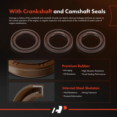 Beefed Up Timing Belt Kit With Water Pump For Mitsubishi crankshaft and camshaft seals description
