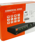 Box packaging of 4-Input 1-Output Pro Audio Mixer, 1U Rackmount, Fanless Design, Euroblock Mic Line I O, RCA Unbalanced Inputs