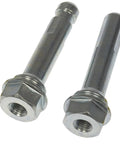 Rear Disc Brake Caliper Pin Kit Direct Replacement for Select Models, Easy Install, Durable OEM Style Hardware, Reliable Brake Caliper Repair Solution showing metal pins and yellow bolts