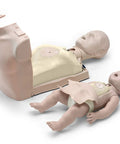 Top Tier Infant CPR Training Manikin With Realistic Dark Skin Texture And Integrated AHA Feedback Monitor For Dead On BLS Certification Reps Plus Killer Classroom Rescue Drills showing torso and infant model with detailed features.
