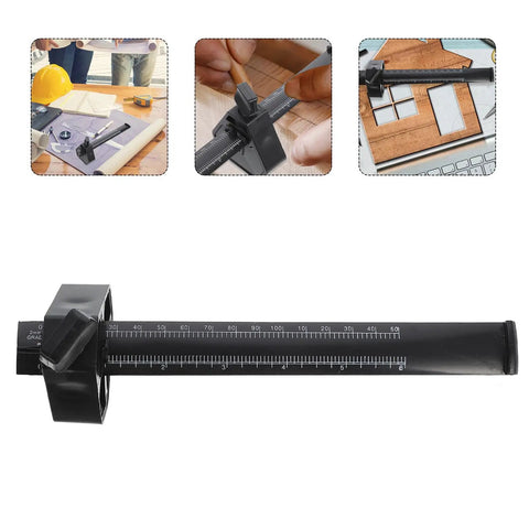 Straight Shooting Carpentry Marking Gauge And Heavy Duty Manual Parallel Scriber With Dual Side Imperial Graduations on a flat surface.