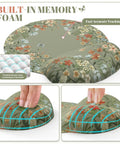 Large Desk Mat With Wrist Rest For Home Office And Gaming, Non Slip Floral Mouse Pad With Scalloped Edges, Ergonomic Keyboard Wrist Support