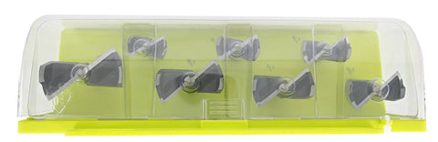 Premium Steel Forstner Drill Bit Set Seven Piece Carpenter Must Have Kit in transparent case showing carbide tips.