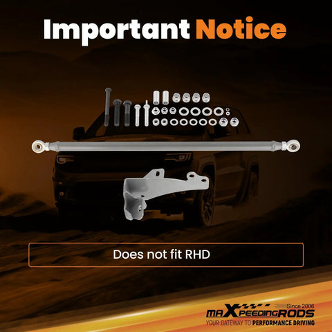 Adjustable Front Track Bar For RAM 1500 2500 3500 4WD 1994 To 2002 Heavy Duty Steering Stabilizer Replacement For Lifted Rigs Reduces Wobble And Improves Handling, bracket and hardware