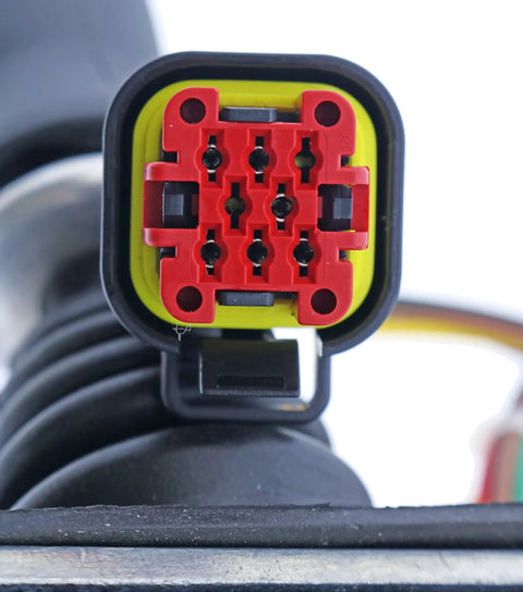 Close-up of connector on Heavy Duty Joystick Controller Replacement For JLG Lifts And Aerials Compatible With 400S 450A 450AJ 460SJ
