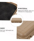 Close-up of Outdoor Tool Box Multi Function Storage Case with shockproof foam and PP material, compact and lightweight design.