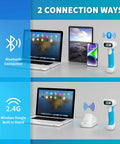 Beast Mode Industrial Barcode Scanner With Wireless 2D QR Capture And IP67 Waterproof Defense showing Bluetooth and 2.4G connection options.