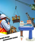 Heavy Duty Magnetic Welding Ground Clamp Tool With Rust Resistant Slip Grip For All Metal Surface Soldering Projects And Reliable Fixture Work in use at a construction site, showcasing its durable design.