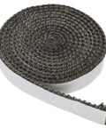 Graphite fiberglass stove gasket roll, self-adhesive, 5/8 x 1/8 x 118 in, black