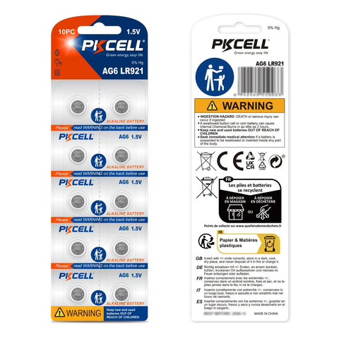 No Fuss SR920SW Watch Batteries Ten Pack Compatible With 370 371 AG6 Button Cells Deliver Steady Long Lasting Power For Your Favorite Wristwatches Mercury Free Zero Lead in blister packaging.