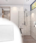 Top Shelf 12X12 Inch Drywall Access Panel With No Sweat Quick Setup And Paintable White Finish For Indoors Or Outdoors Dang Tough ABS Wall Hole Cover in bathroom setting.