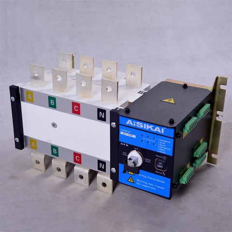 Beefy Heavy Duty Dual Power Automatic Transfer Switch 630A 4 Pole Controller For 220V 380V Three Phase Diesel Generator Panel Board Power Backup For Home Shop And Small Industrial Uses, 4-pole terminals