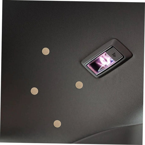 All In One Car Roof Repair Kit For Headliner And Interior Fixes installed on car ceiling with snap rivet retainer.
