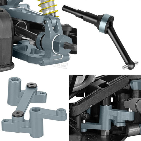 One Fourteenth Scale RC Titanium Upgrade Kit with suspension arms and steering blocks for 14301 14302 14303 14304