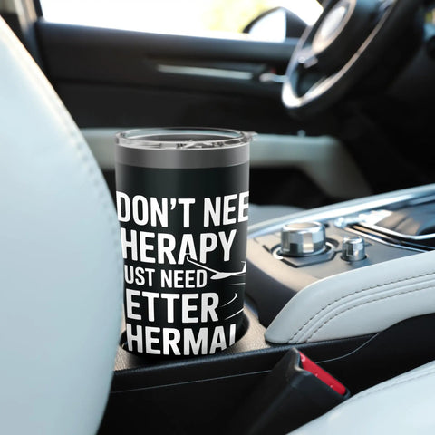 "Insulated Stainless Steel Tumbler For Sailplane Pilots And Glider Fans The Go To Travel Mug For Thermals Ridge Soaring Towplane Launches Soaring Club Days And Flight Training Built Tough For Weekend Flyers" placed in car holder