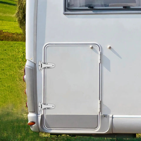 Installed T Strap Hinge Zinc Alloy 14cm 5.5 Inch Replacement For Toolbox Car Door And Carriage Compartment Low Noise Soft Close Silver Finish