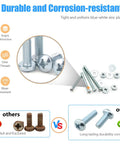 Top Notch Heavy Duty Eight Thirty Two Machine Screw Assortment Set With Zinc Plated Carbon Steel Bolts Nuts And Flat Washers for corrosion-resistant fasteners.