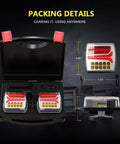Ciascy 2-pack magnetic wireless LED trailer rear lights kit in case; red/amber LEDs for trucks, trailers, RVs (4pin/7pin)