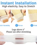 Square And Round Chair Leg Protectors With Felt And Silicone Covers For Quiet Furniture Moves, Elastic Universal Fit demo