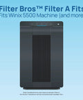 Replacement HEPA Filter A 115115 for Winix PlasmaWave Series with Winix 5500 air purifier shown
