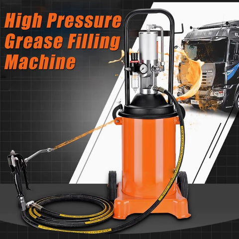 Heavy Duty Pneumatic Grease Pump Delivers Knockout Power With A Fifty To One Ratio And Fast Zero Point Eight Five Liter Per Minute Oil Flow For Grab And Go No Sweat Operation On Industrial Equipment Jobs