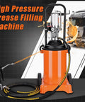 Heavy Duty Pneumatic Grease Pump Delivers Ultra High Pressure 50 To 1 Flow Through Tough As Nails Aluminum Grease Gun built for fast lubrication.