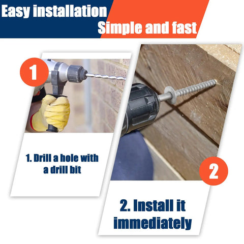 Guide for installing 60 Pack Three Eighth Inch By Four Inch Lag Screws With Washers Hot Dip Galvanized for wood decks