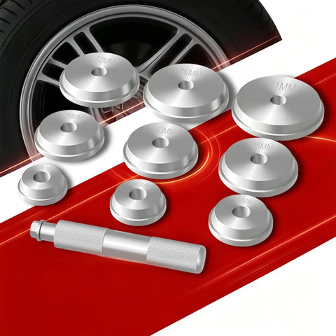 Heavy Duty Aluminum Wheel Bearing Puller Press Kit With Anti Slip Handle For Quick Removal And Installation On Common Tire Sizes Cutting Service Time Fast While Providing A Secure Grip Build That Is Wicked Lightweight For One Hand Work Like A Boss, 10-piece set