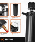 750ml Billet Aluminum 2 Port Baffled Oil Catch Can Kit With Breather Filter And Drain Valve Reservoir Tank features