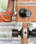 Keyless Entry Door Lock With Keypad And Smart Code, Oil Rubbed Bronze Finish, Easy To Install, Secure Home Access