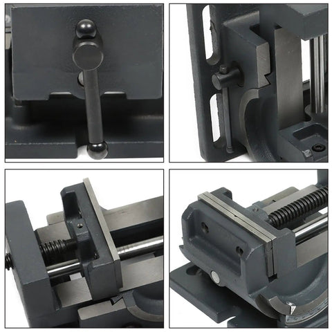 Built Like A Tank 4 Inch Angled Vise For Benchtop Drill Press And Industrial Machining Tools Precision Steel clamp with lever and adjustable parts.