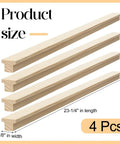 Classic T Shaped Hardwood Center Mount Drawer Slides Four Pack Wooden Cabinet Glides built tough, measuring 23.25 inches long.