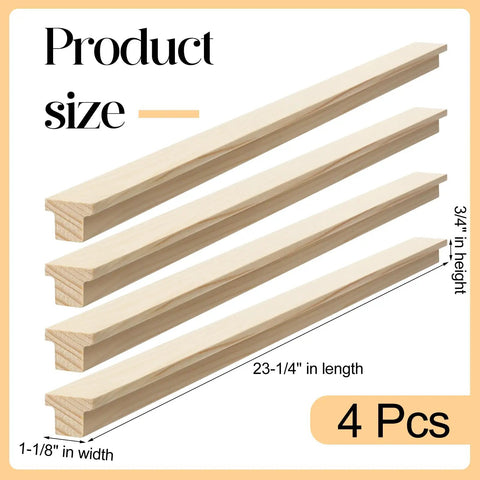 Classic T Shaped Hardwood Center Mount Drawer Slides Four Pack Wooden Cabinet Glides built tough, measuring 23.25 inches long.