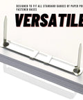 Heavy Duty Tempered Steel Prong Paper Fastener Bases 100 Pack Fits Standard Two Hole Punches securely attaching multiple sheets.