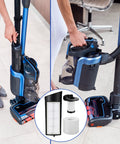 Vertex Pro Powered Lift Away Cordless Vacuum Replacement Filter Kit With 2 Foam Filters 2 Pre Motor Filters 1 HEPA Filter And 1 Cleaning Brush For IC160 IC162 ICZ362H Models shown in use
