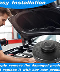 Mechanic installing Toyota Brake Master Cylinder Fluid Reservoir Cap Replacement 47230 12040 47230 06010, showing easy installation