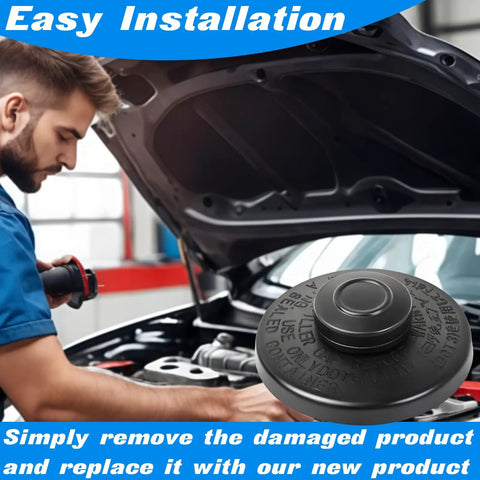 Mechanic installing Toyota Brake Master Cylinder Fluid Reservoir Cap Replacement 47230 12040 47230 06010, showing easy installation