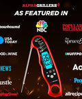 Digital Meat Thermometer Instant Read For Cooking And Grilling With Ultra Fast One To Two Second Read Pre Calibrated Probe featured in media outlets.
