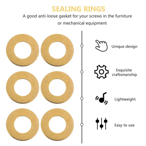 Premium M12x24x2mm Brass Flat Seal Washers And Copper Crush Gasket Kit With 50 Pieces For Heavy Duty Hardware Fasteners And Industrial Sealing Applications To Keep Your Gear Secure And Leak-Free In Any Tough Project. Brass sealing rings, 50-piece set