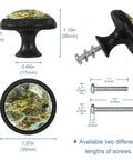 Four Pack Black Map Block Cabinet Pulls For Cabinets, Drawers, Cupboards And Wardrobes with dimensions and screws
