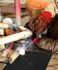 Heavy Duty Pro Grade Welding Blanket For Sparks Protection Heat Resistant Insulation Pad in use by welder