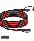 Beefy 12 Foot 16 AWG Battery Charger Cable SAE To SAE Quick Disconnect Harness With 2 Pin Connectors
