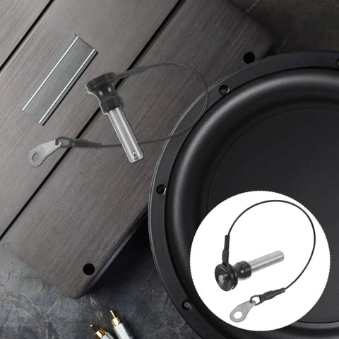 Heavy Duty Stainless Steel Quick Release Push Button Ball Locking Pin 10mm By 30mm For Audio Speaker Mounting Industrial Fastener With Easy Grab Handle next to audio speaker