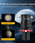 Atmospheric Dispersion Corrector 1.25 Inch ADC for planetary and moon imaging with stable side screw lock design