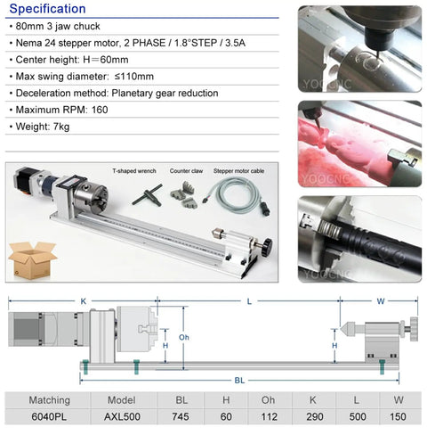 Bulletproof Hg20 Linear Guide Rail Setup Delivers Slick 2200W Spindle Punch For A Badass 6040 CNC Router, detailed diagram with specs.