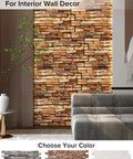 3D Wall Panels For Interior Wall Decor In Brown Slate Style 10 Pack PVC Covers 49 Sq Ft Easy Installation Non Toxic PVC