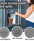 Two Pack Fridge Drip Tray Mats Cuttable 8.3 By 3.1 Inches Absorbent Ice Dispenser Mat used on fridge catching spills