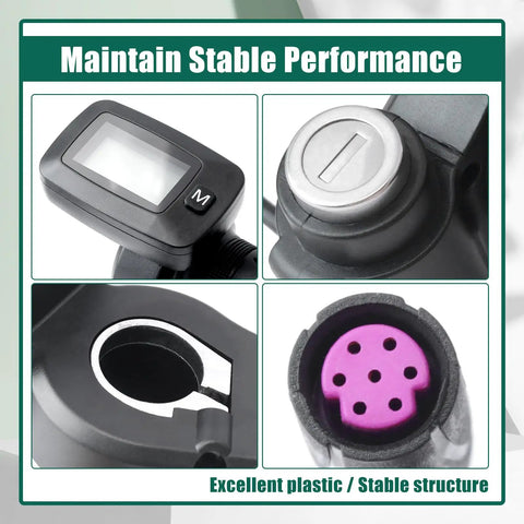 Upgraded 48V Ebike Speedometer Throttle With M Key Integrated Display For Soleil 01 Electric Dirt Bike Replacement.
