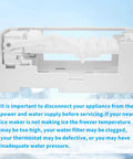 Ice Maker Assembly Replacement For Refrigerator OEM Fit With Wide Compatibility Replaces DA61-03213B And DA97-07603A, white plastic side view
